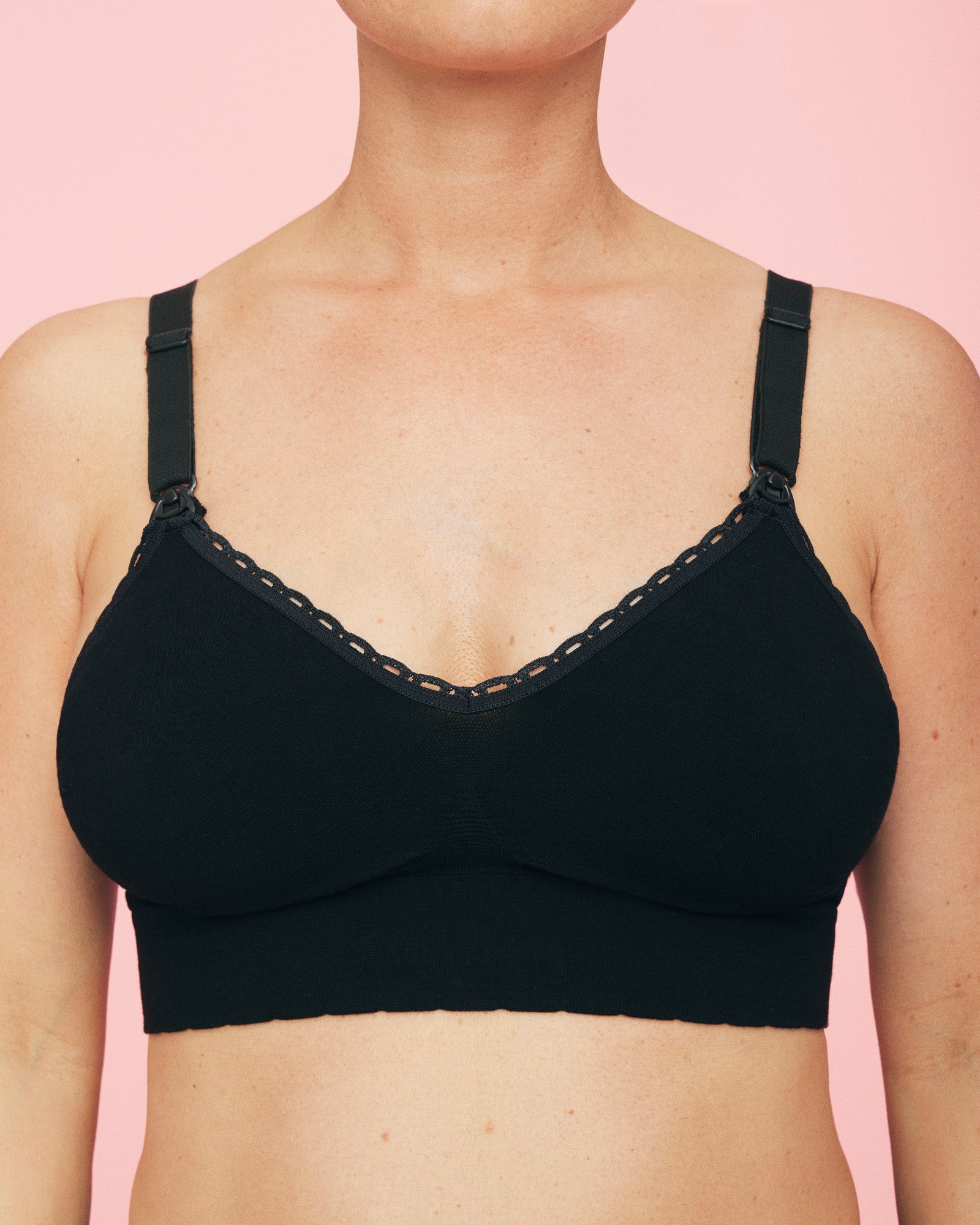 momkind nursing bra black
