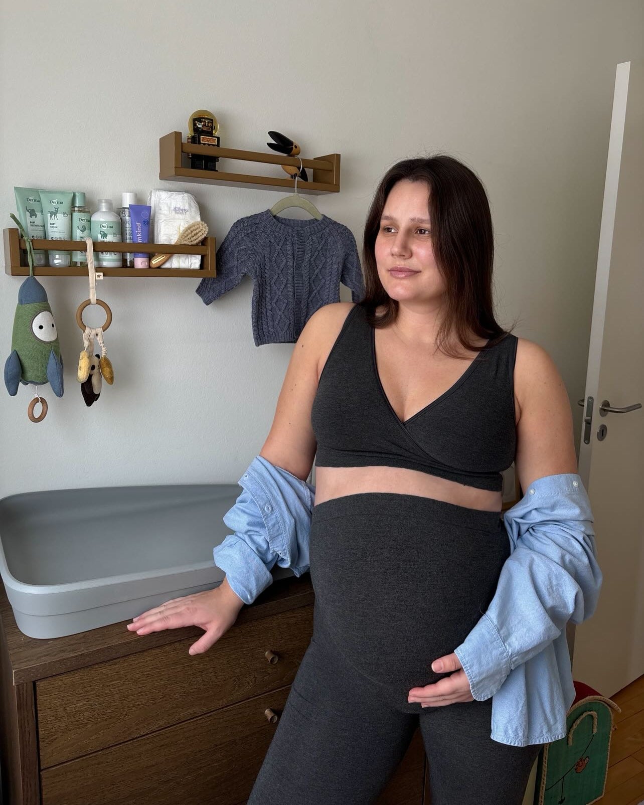 momkind maternity leggings charcoal styled
